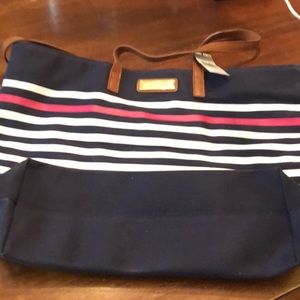 New Nautica spring striped tote